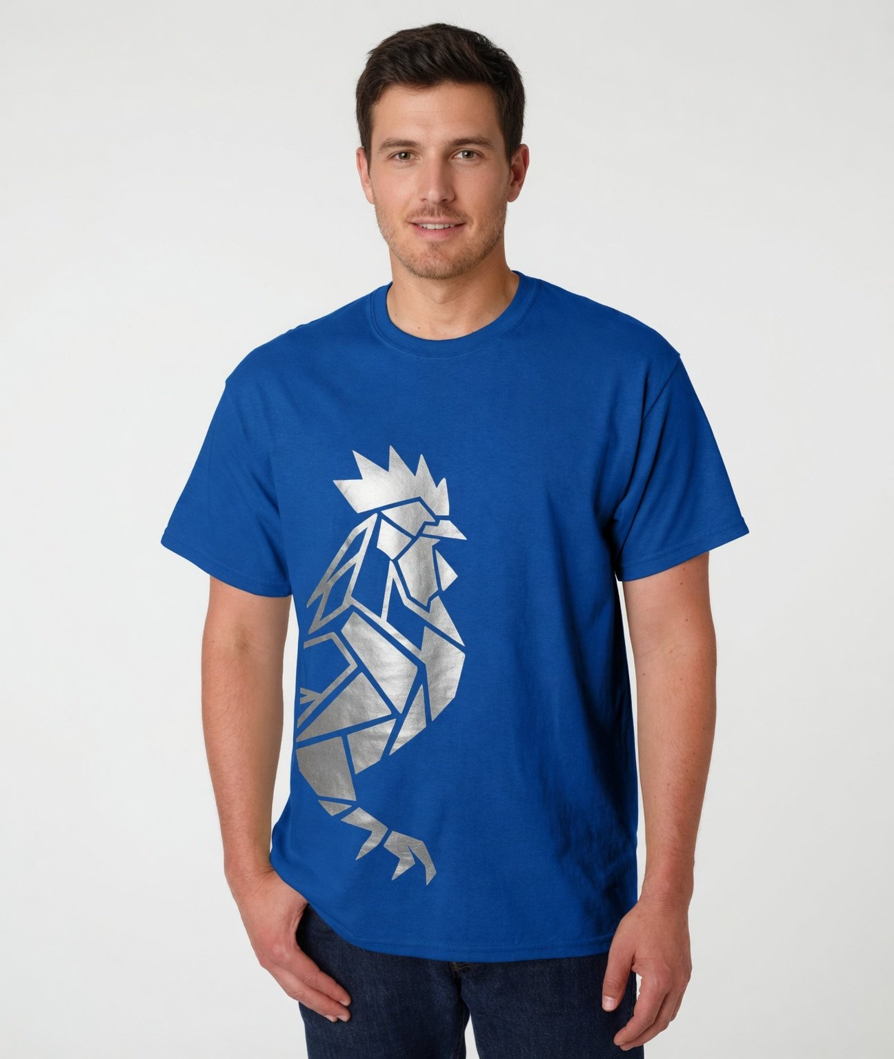 T-shirt Bleu France - Coq Argent Métallisé - Série Limitée et Numérotée – Image 3