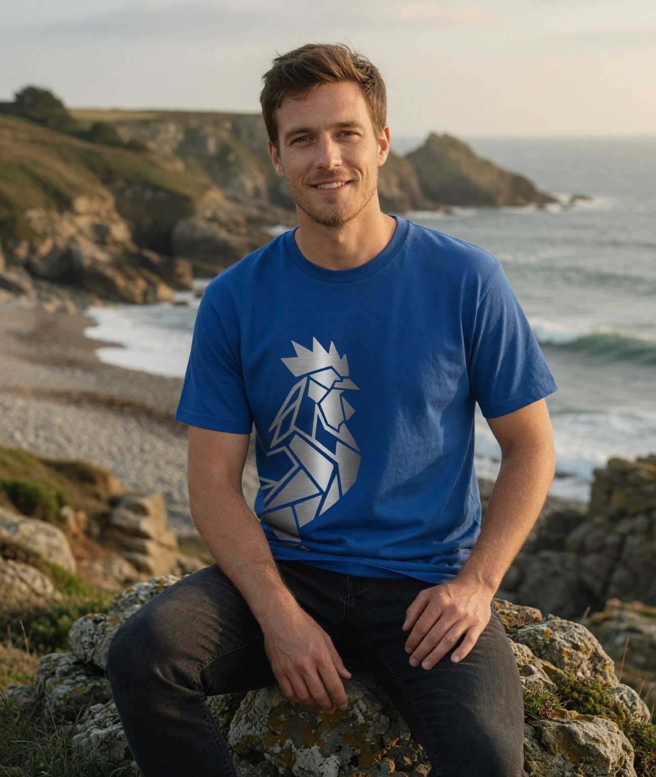 T-shirt Bleu France - Coq Argent Métallisé - Série Limitée et Numérotée – Image 7