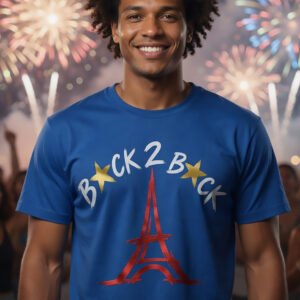 T-shirt Bleu Rouge PARIS Collector - Back 2 Back - Edition Limitée